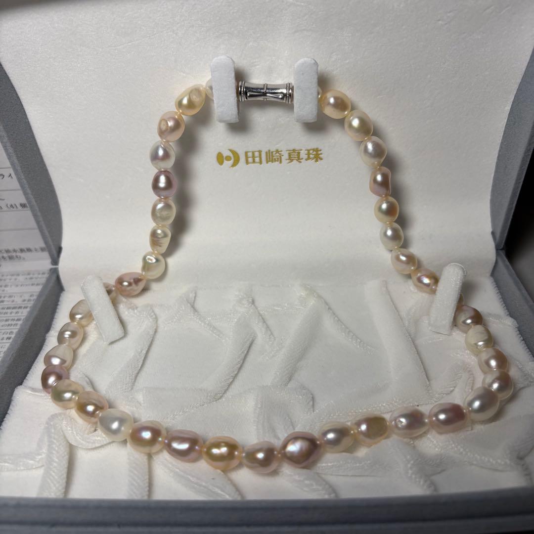 【極美品】TASAKI 田崎真珠 パールネックレス マルチカラー 鑑別書 箱