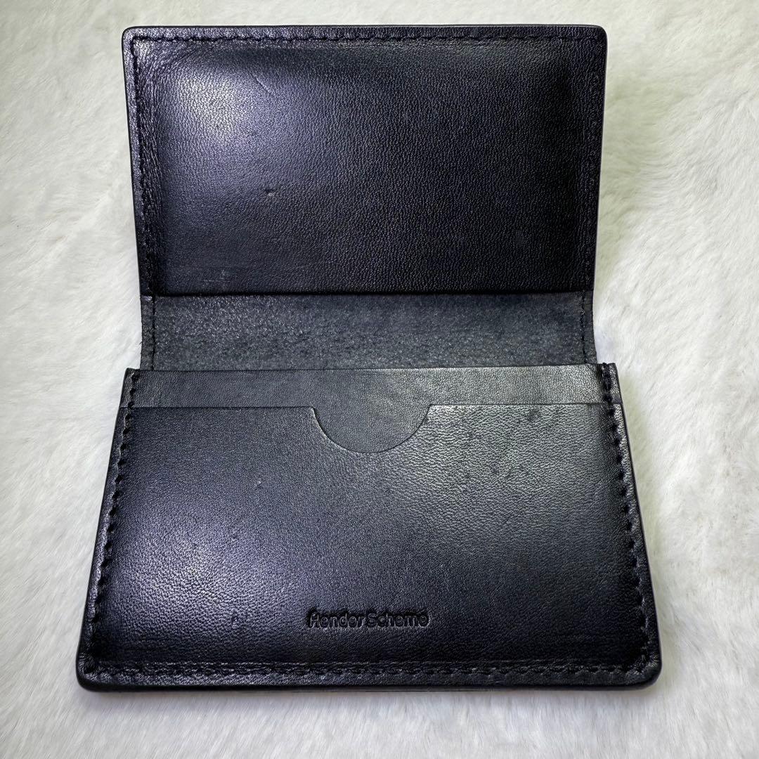 Hender Scheme 黒 レザー 名刺入れ　カードケース　定期入れ