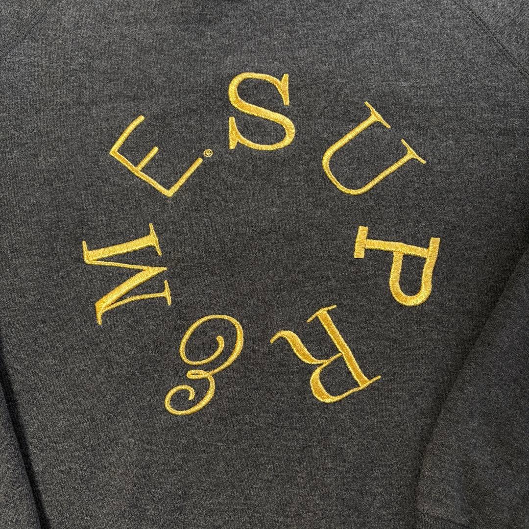 【希少デザイン】SUPREME☆刺繍サークルロゴスウェット グレー 裏起毛 M