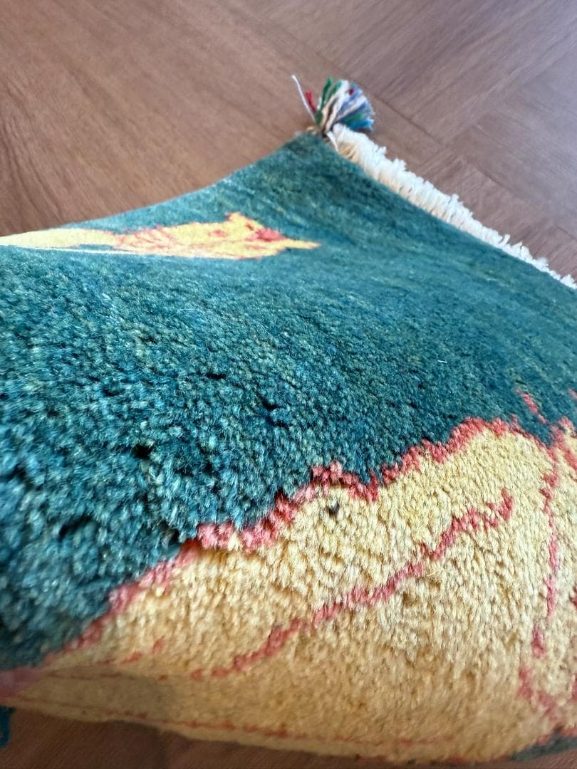 ペルシャギャッベ (ギャベ) チェアマット 43x41cm ギャッベ ラグ