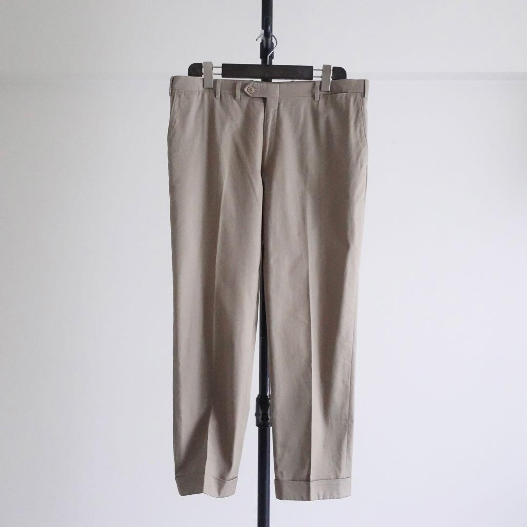 【イタリア製】Brioni コットンギャバジン　カーキ　トラウザーズ