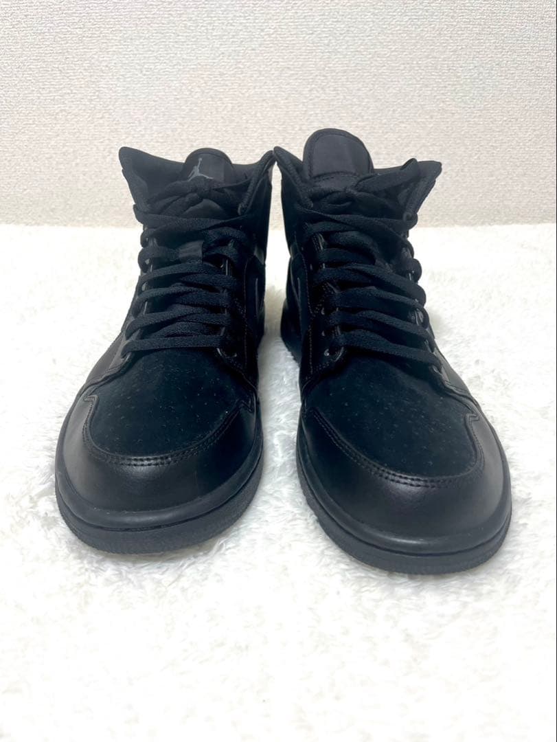 ナイキ エアジョーダン 1 トリプルブラック MID 28cm