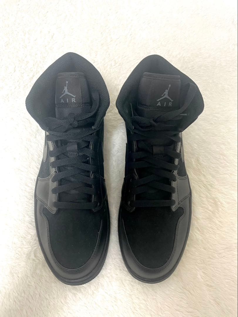 ナイキ エアジョーダン 1 トリプルブラック MID 28cm