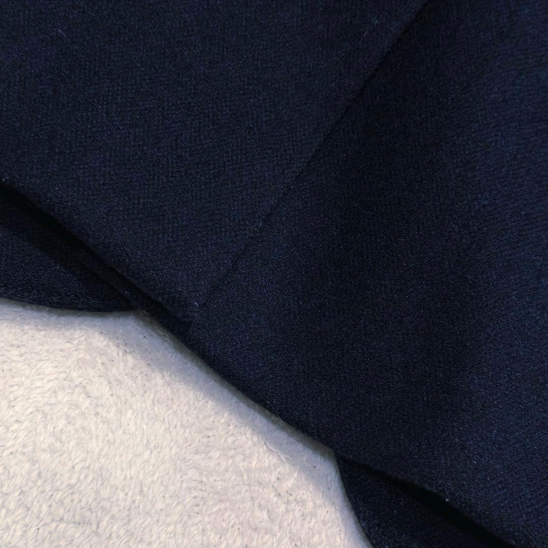 ビューティアンドユース　サキソニー　セットアップ　ネイビー　ヘリンボーン　L