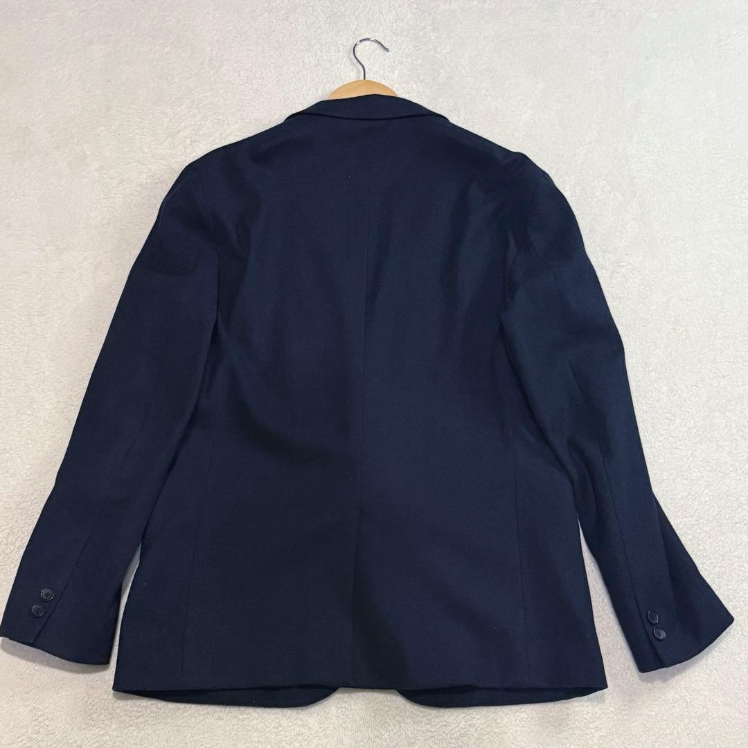 ビューティアンドユース　サキソニー　セットアップ　ネイビー　ヘリンボーン　L