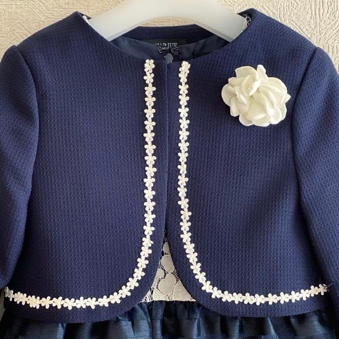 清楚!!ネイビー＊120 入学 卒園 ⋈女の子 フォーマル ランドセル