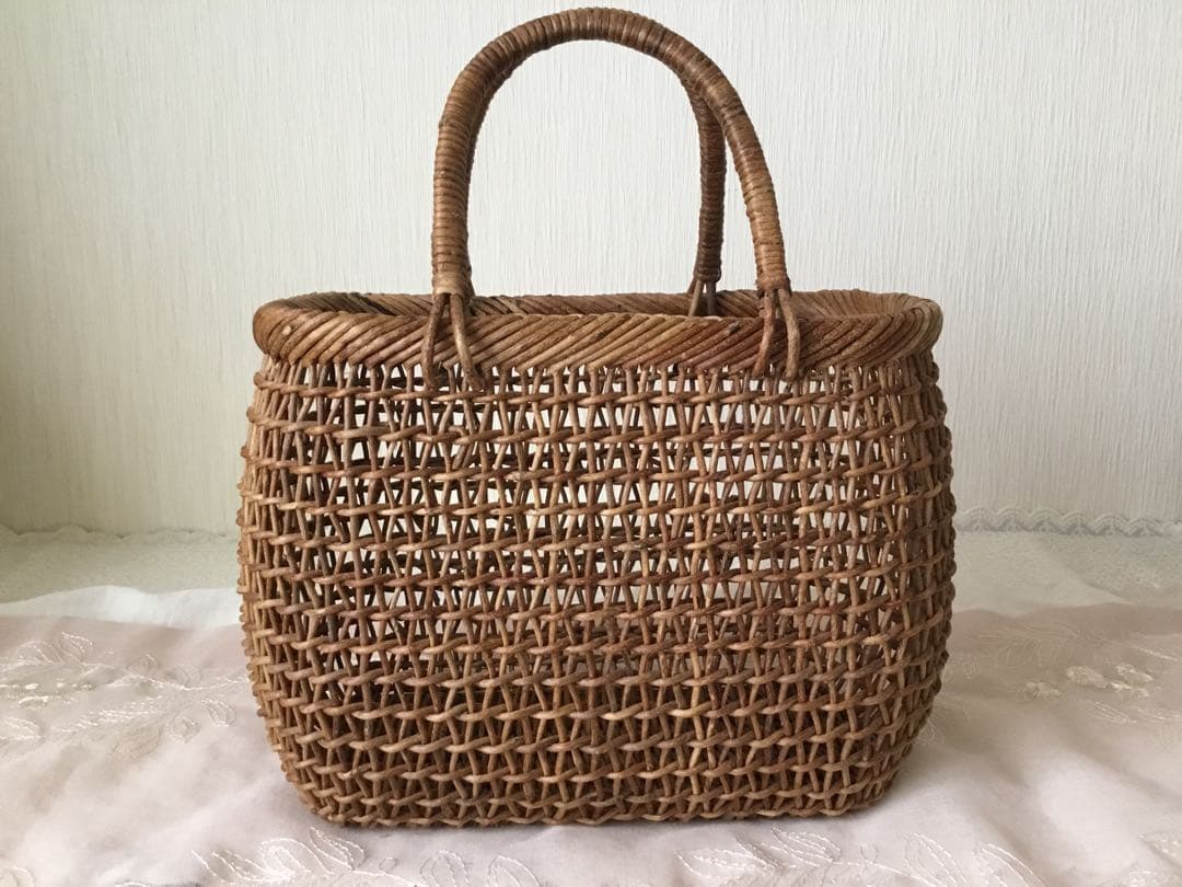 素敵！あけびこだし編み籠バッグ