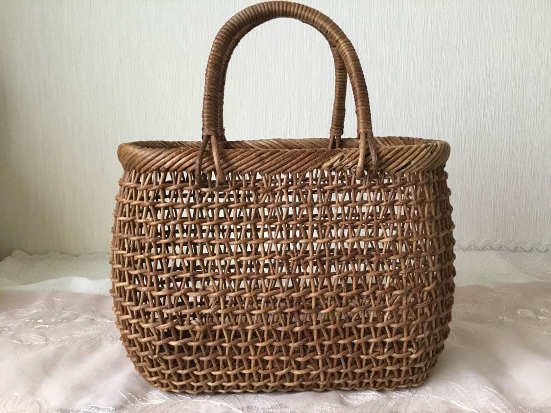 素敵！あけびこだし編み籠バッグ