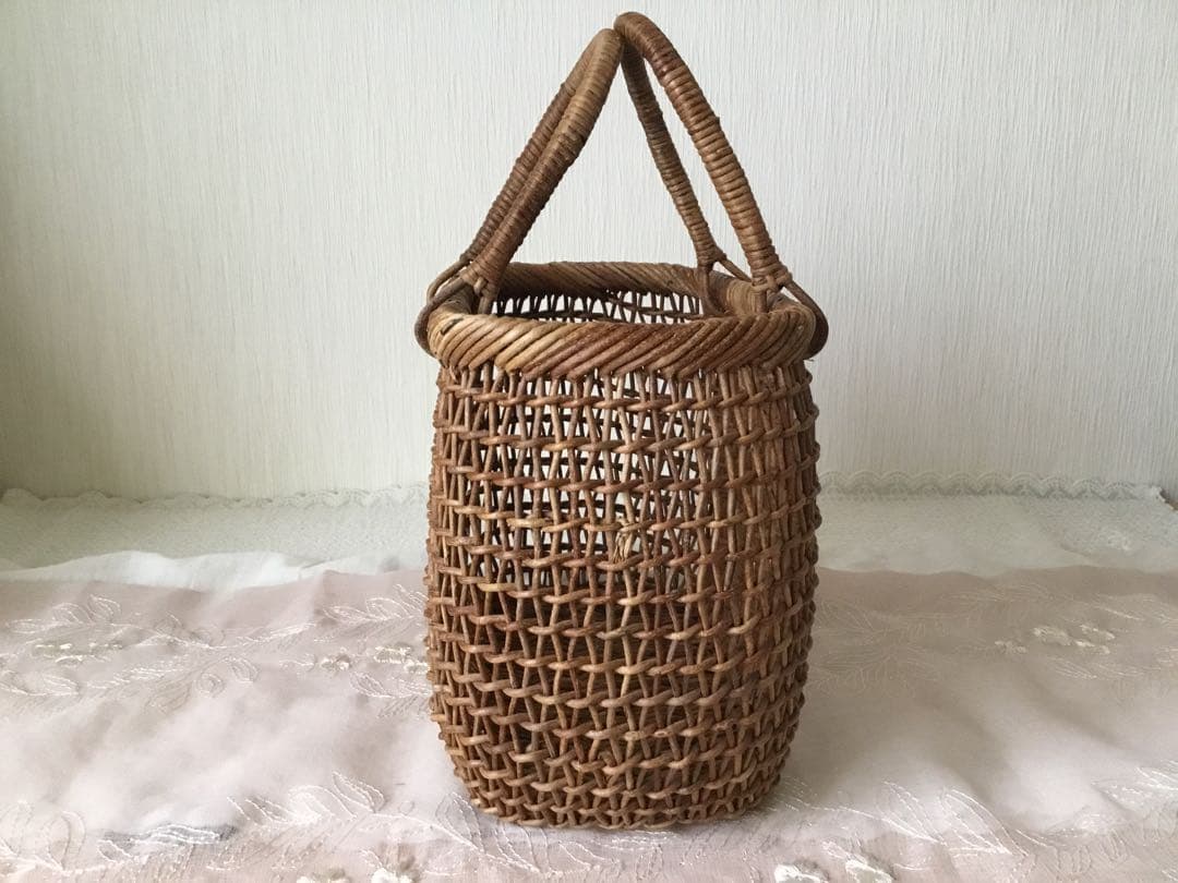 素敵！あけびこだし編み籠バッグ