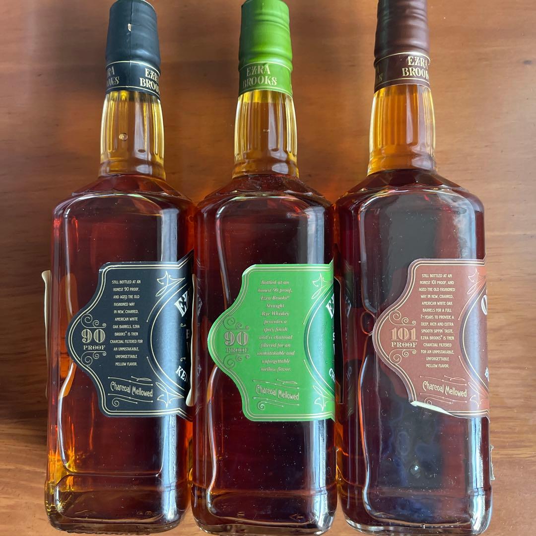 Ezra Brooks バーボンウイスキー 3本セット