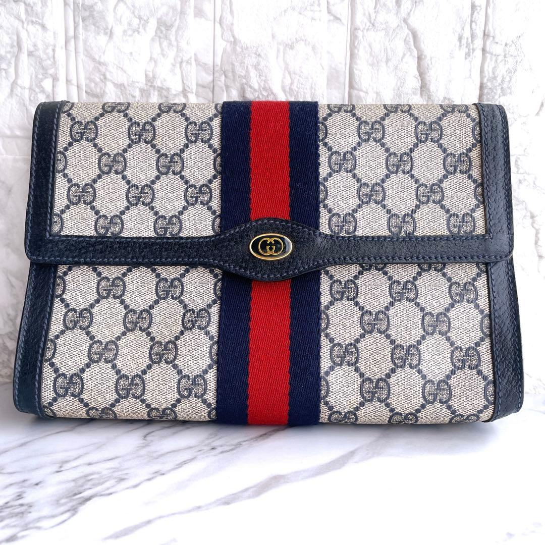 【希少✨️】Gucci(オールドグッチ)シェリー GGスプリーム クラッチバッグ