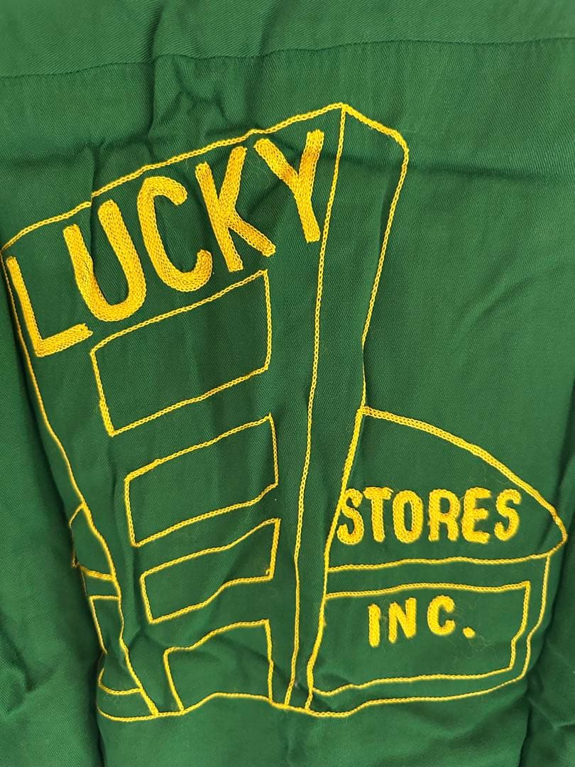 刺繍 開襟　ヴィンテージボウリングシャツ