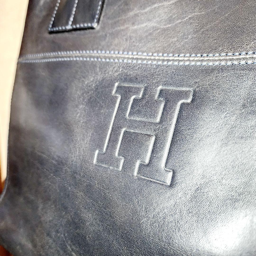 【美品】ヒロフ トートバッグ サイドポケット 肩掛け 自立　A4 スクエア型　黒