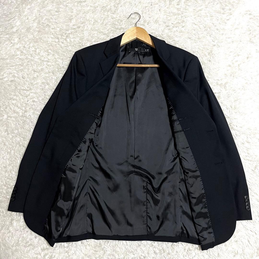 ✨極美品✨UNIQLO+J ビジネススーツ ブラック セットアップ 2ボタン 黒