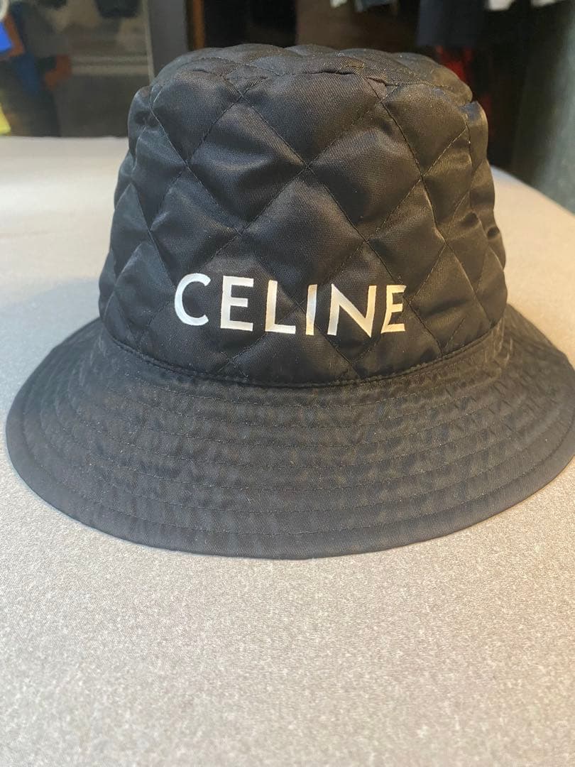 CELINE キルティングハット Mサイズ ブラック