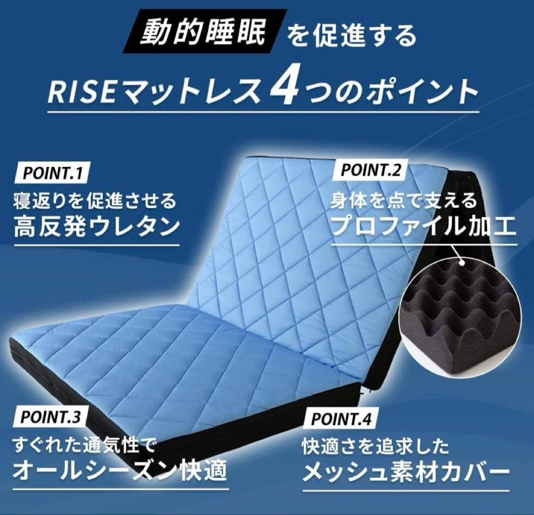 シングル高反発マットレス　RISE スリープナイスデイ　8㎝