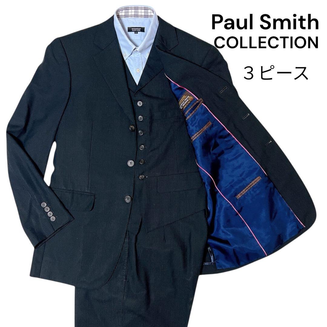 ポールスミスコレクション 3ピース スーツセットアップ L ストライプ ブラック