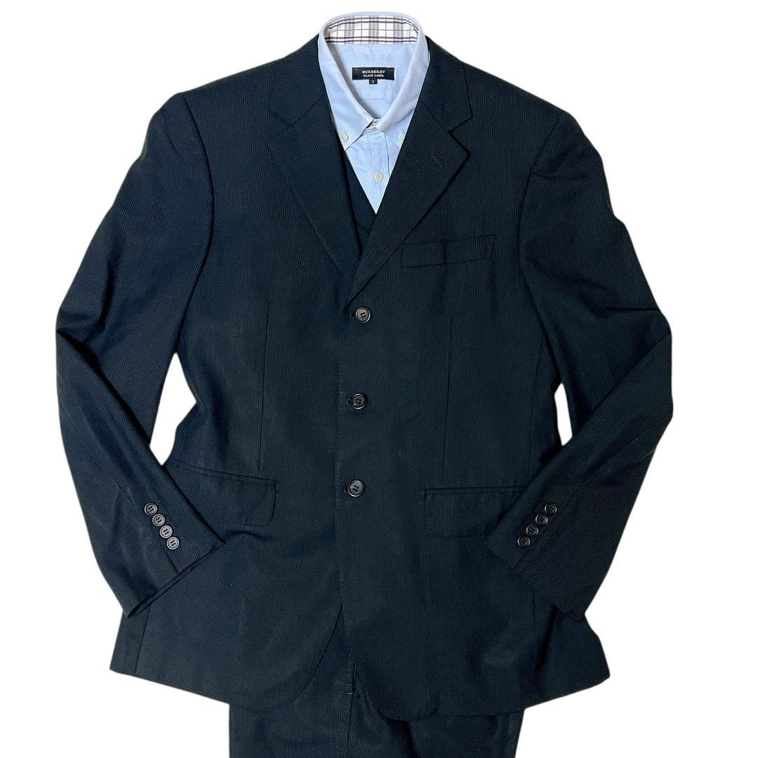 ポールスミスコレクション 3ピース スーツセットアップ L ストライプ ブラック