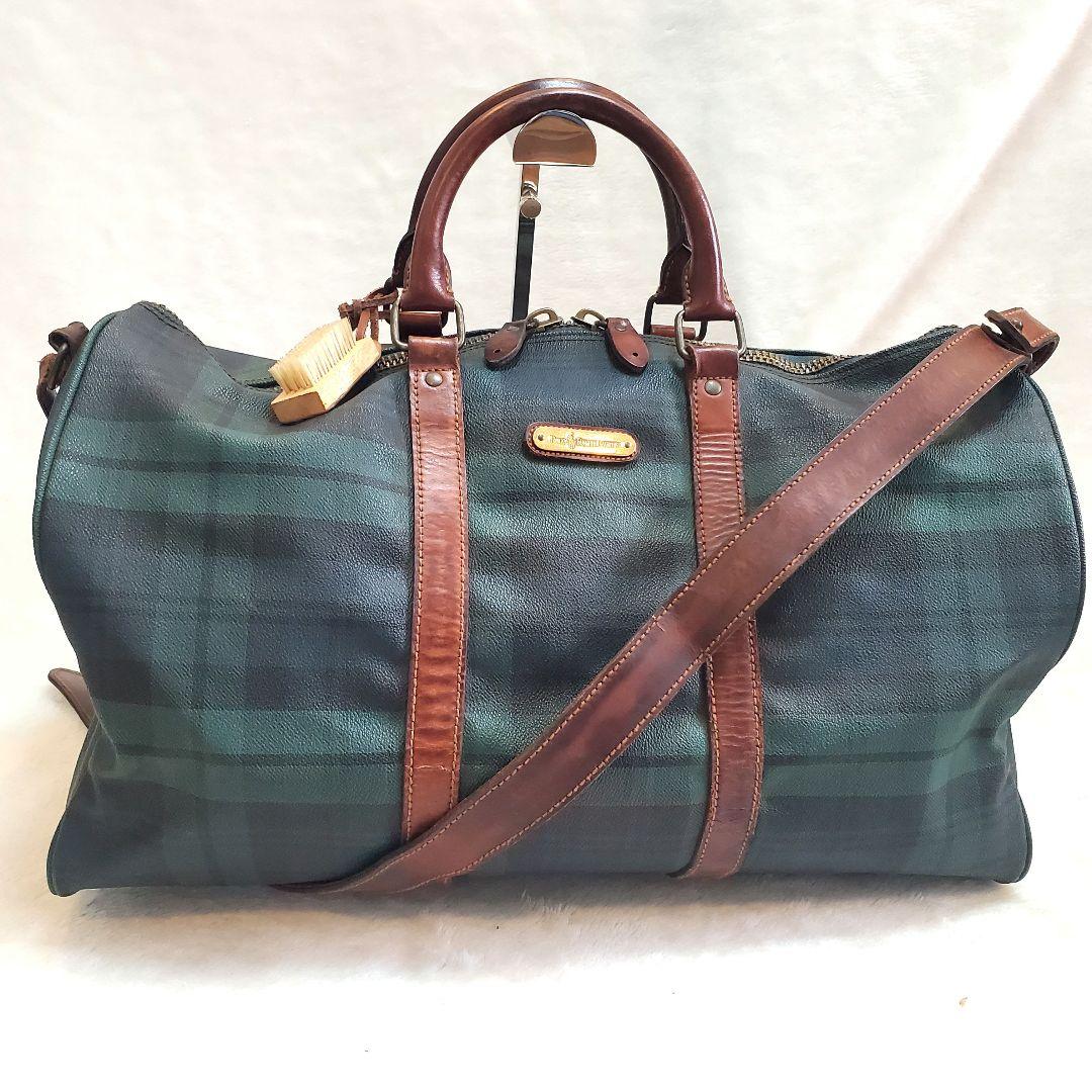 ポロラルフローレン　ボストンバッグ　2way ブラックウォッチ