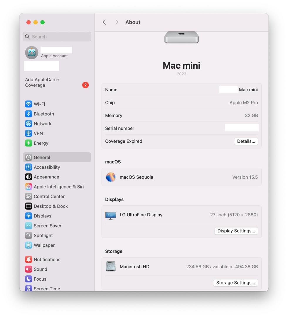Apple Mini M2 Pro 10/16コア 32GB 500GB 10G