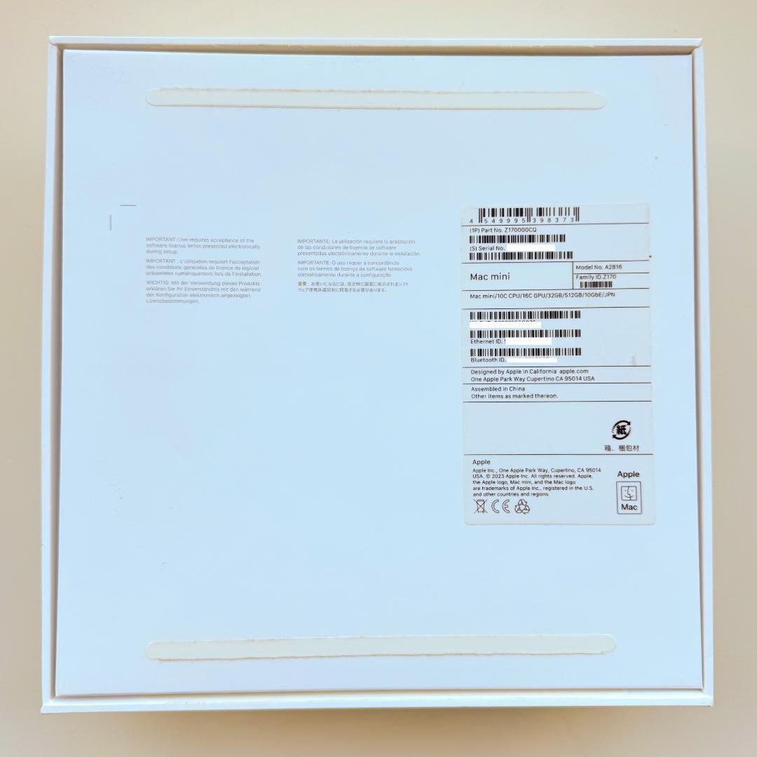 Apple Mini M2 Pro 10/16コア 32GB 500GB 10G