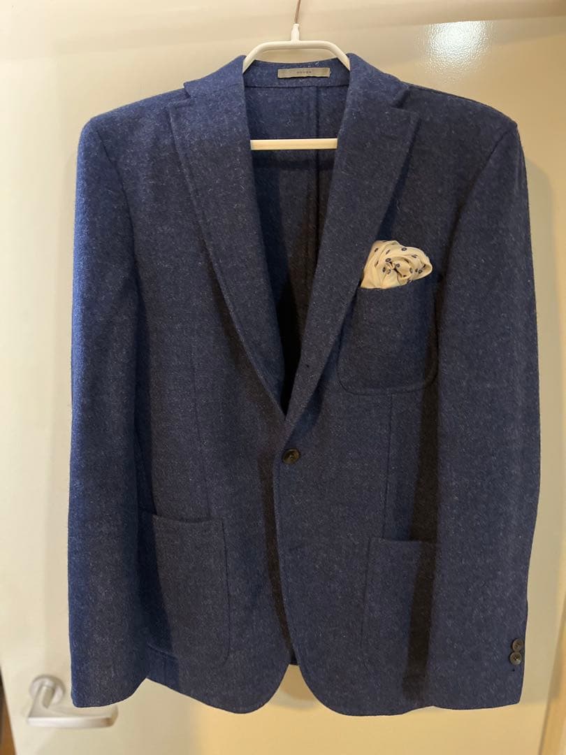 ボリオリBOGLIOLIのジャケット、46サイズ、ブルーネイビー