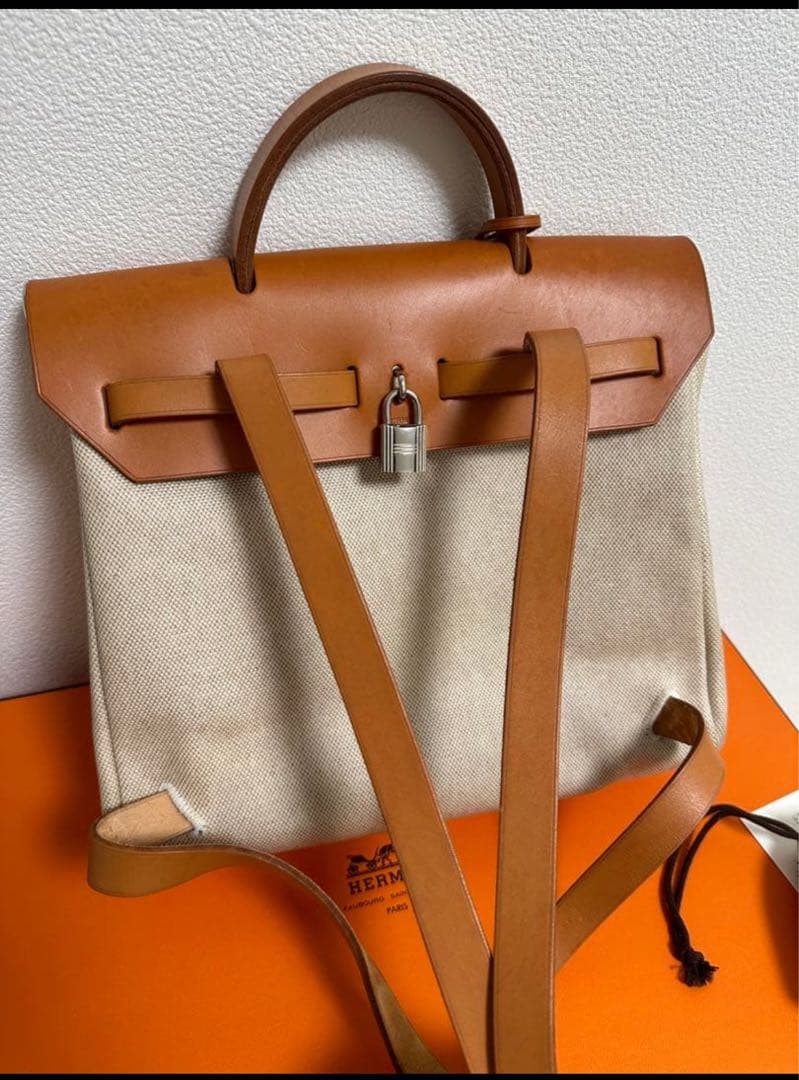 【限定値下】【正規品】エルメス HERMES ハンドバッグエールバッグキャンバス