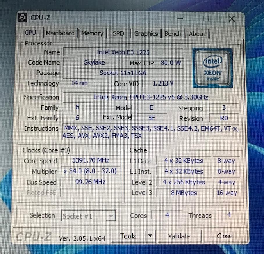 良品 HP Z240 TW (E3-1225v5/8G/256GB/Win11)