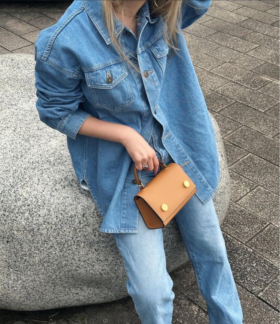 新品　GaJess シャツジャケットライトブルー M