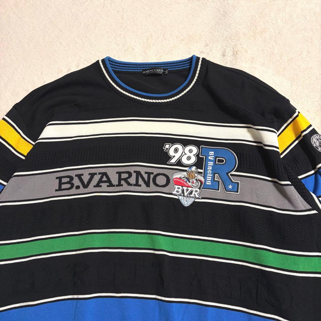【美品】BARNI VARNO バーニヴァーノニット ボーダー ワッペン 日本製