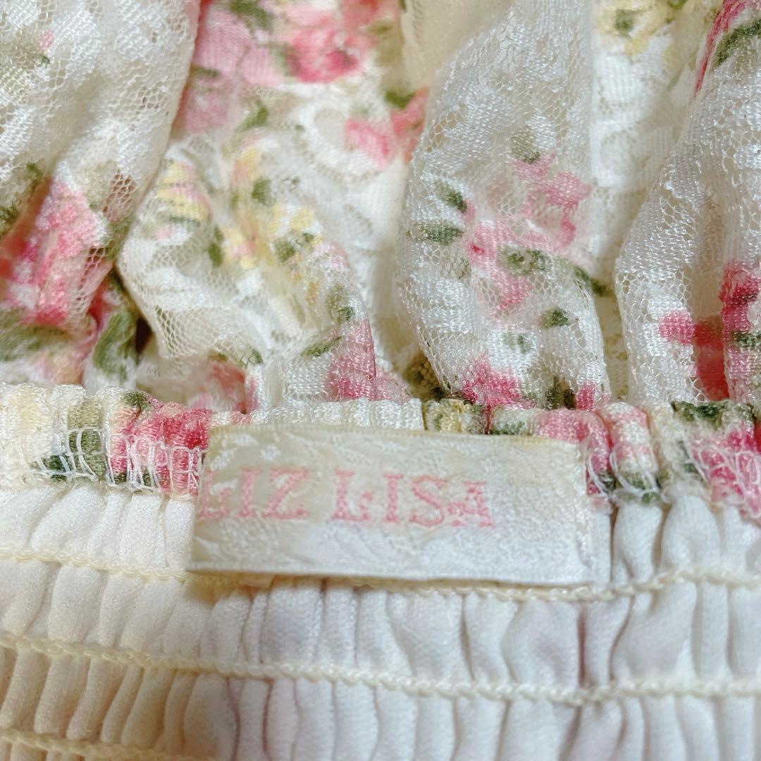 LIZ LISA リズリサ 花柄 レース チュニック ワンピース リボン 美品
