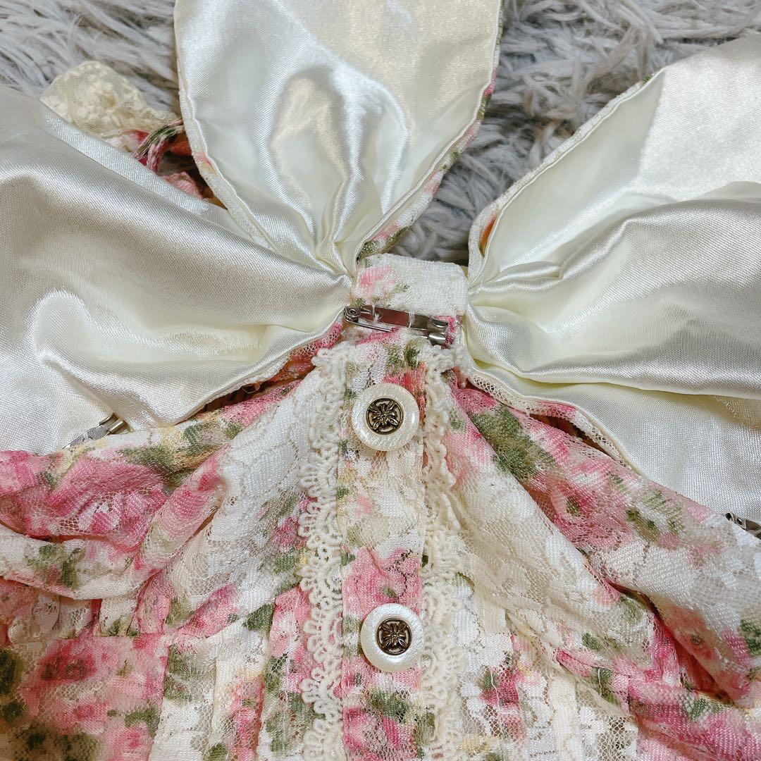 LIZ LISA リズリサ 花柄 レース チュニック ワンピース リボン 美品