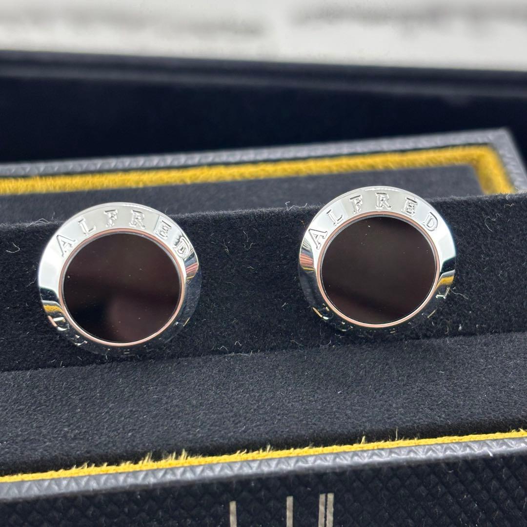 希少✨未使用　ダンヒル シルバー カフス オニキス SILVER925 箱付き