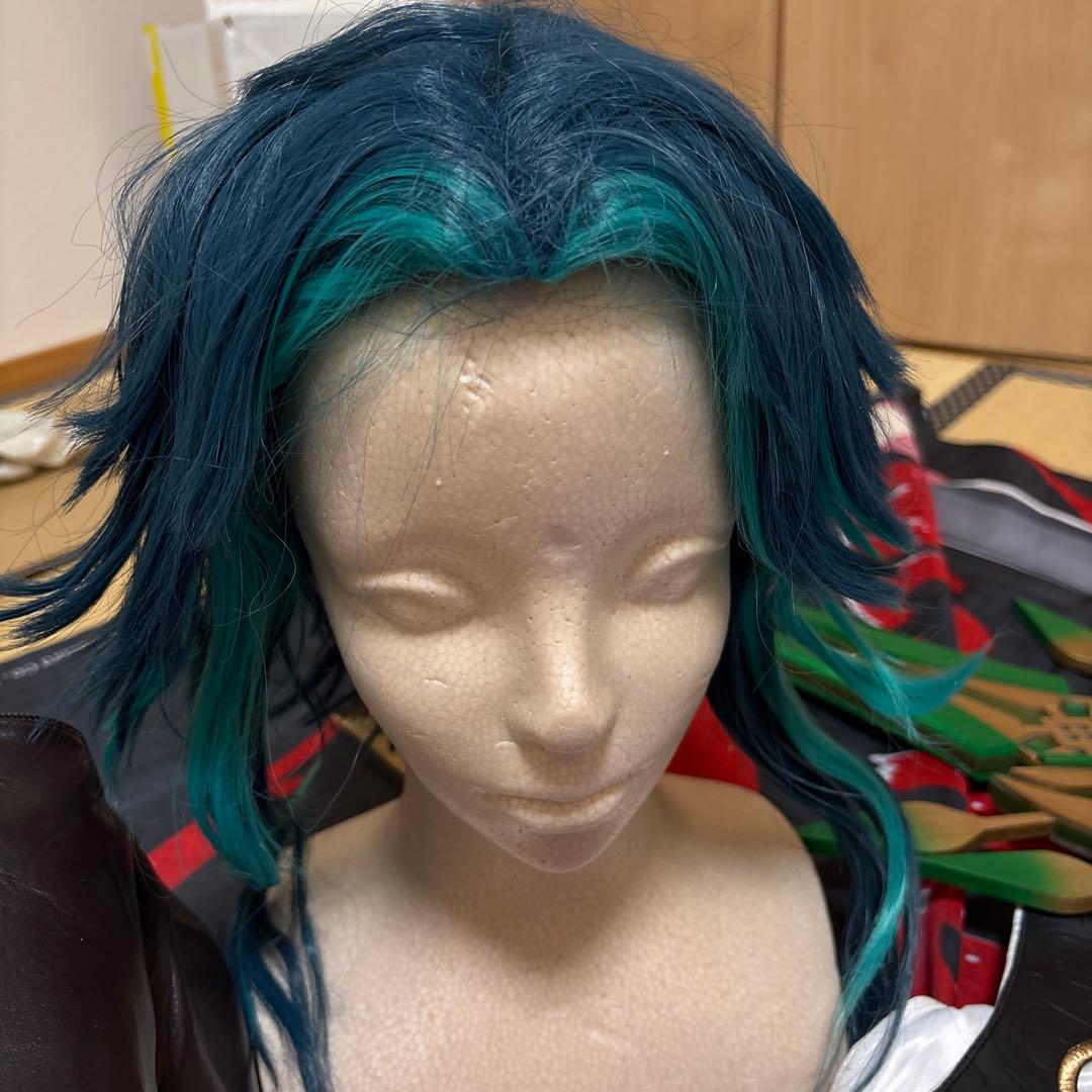 三分妄想　原神　魈　コスプレ　ウィッグ　衣装　靴　タトゥー　武器　Mサイズ