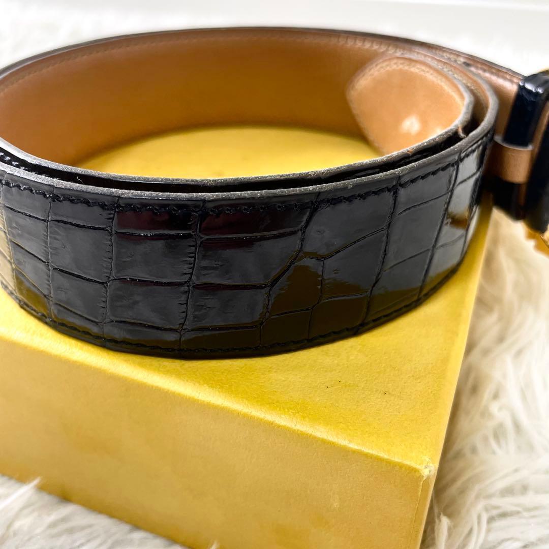 エルメス　HERMES レディース　ベルト　ブラック　黒　ゴールドバックル