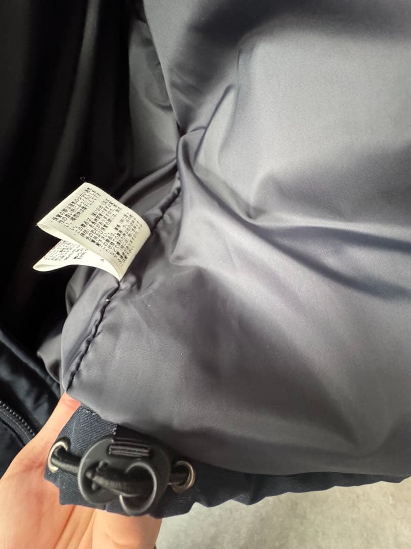 【DANTON】ダントン　ダウンベスト ネイビー　フード付きサイズ36 フェザー