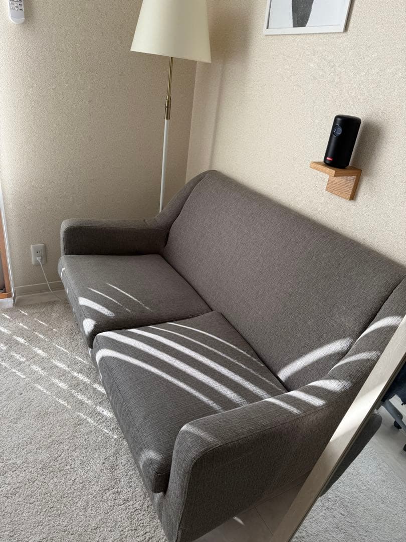 NOCE HY2691 二人掛けソファ ダークグレー