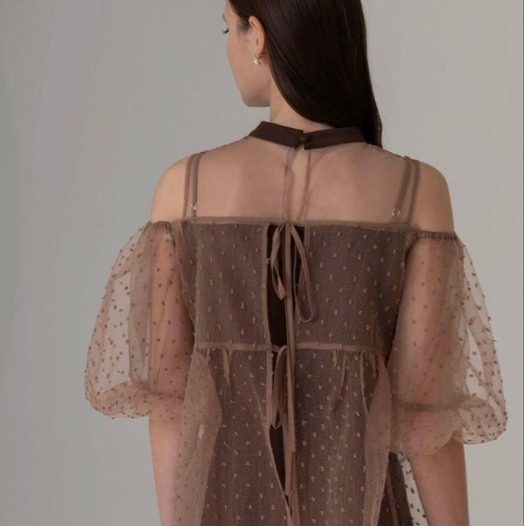 【LEJA】レースドットビスチェセットアップIラインワンピースドレス 結婚式