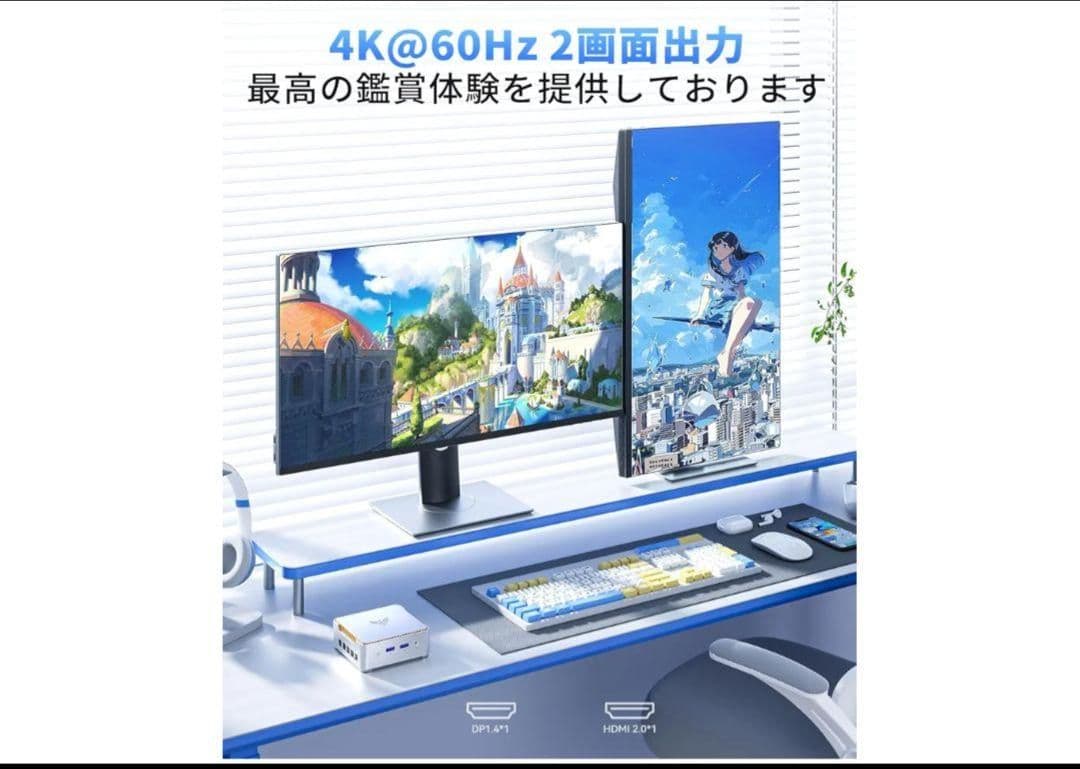 Windows11 Pro4C4T 最大3.60GHz WiFi6 ミニパソコン