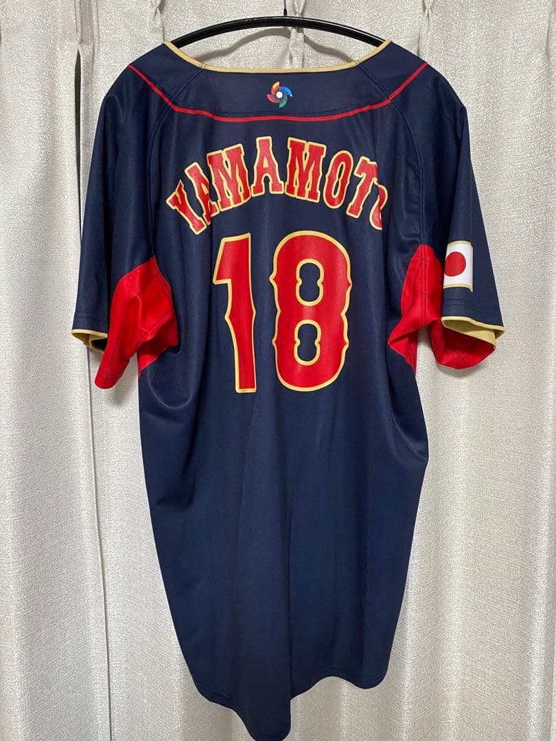 侍ジャパン WBCプリントユニフォーム 18番 山本由伸 ビジター フリーサイズ