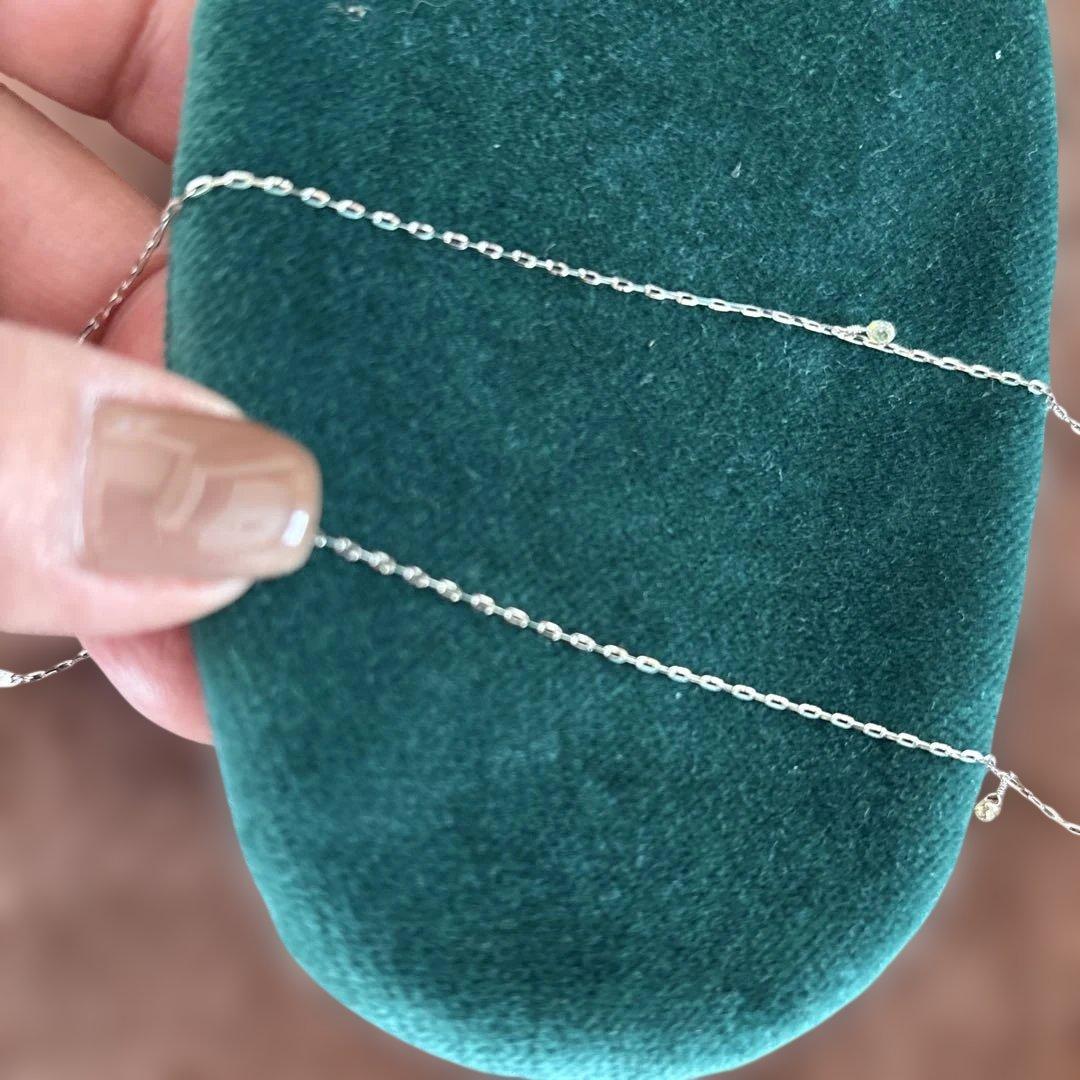 k18white gold花モチーフ ネックレス