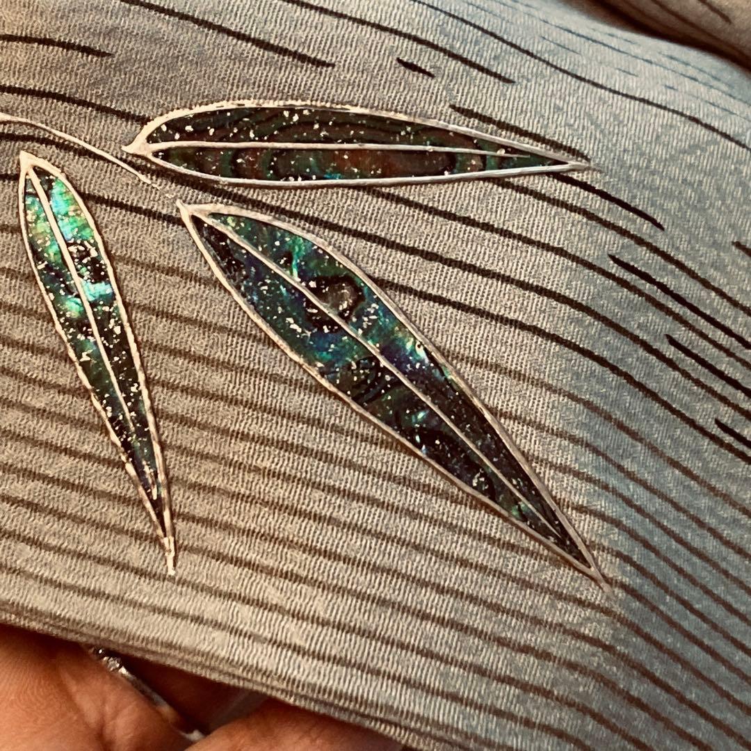 靖 122720宅　螺鈿小紋　竹　袷　着物