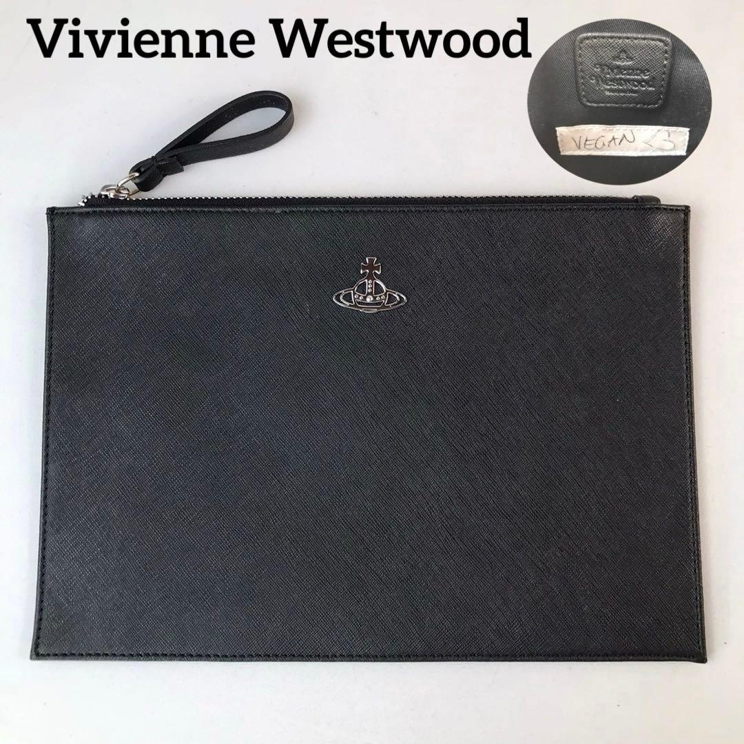 【極美品】ヴィヴィアンウエストウッド　クラッチバッグ　ヴィーガン　オーヴ　黒