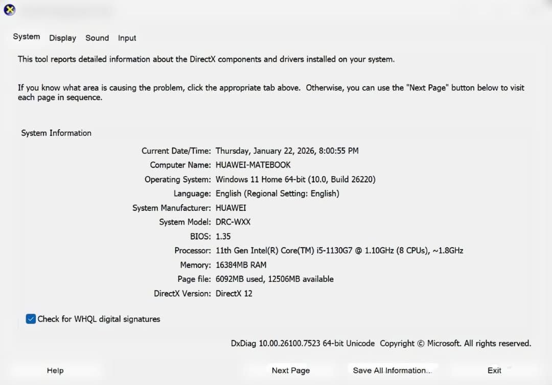 HUAWEI MateBook E DRC-WXX 11世代 i5 16GB