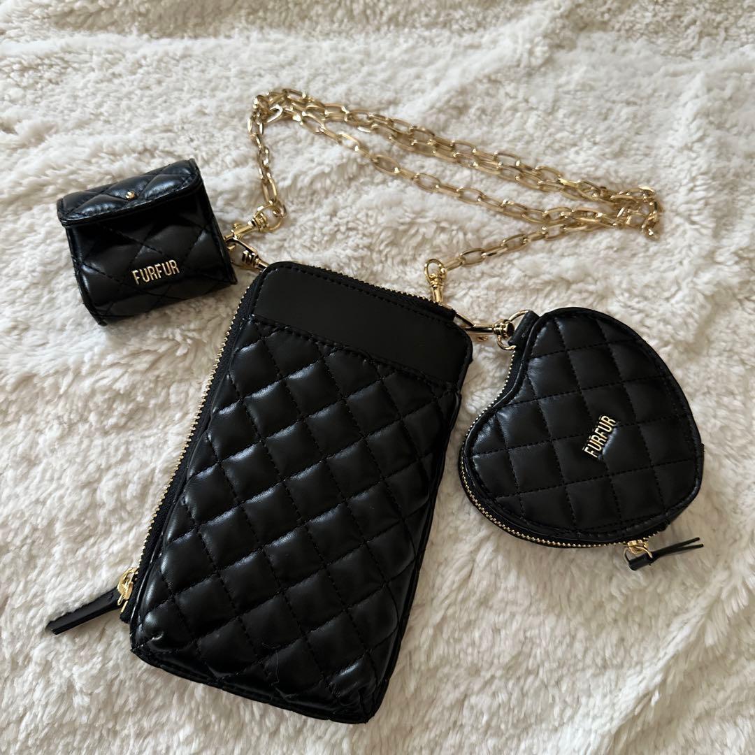 【ウサギオンライン限定】FURFUR キルティング3SETマルチショルダー