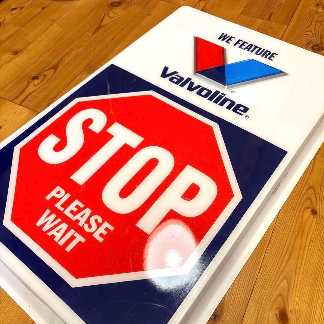 USA Valvoline ガソリン　STOP 看板　ロードサイン　ガレージ