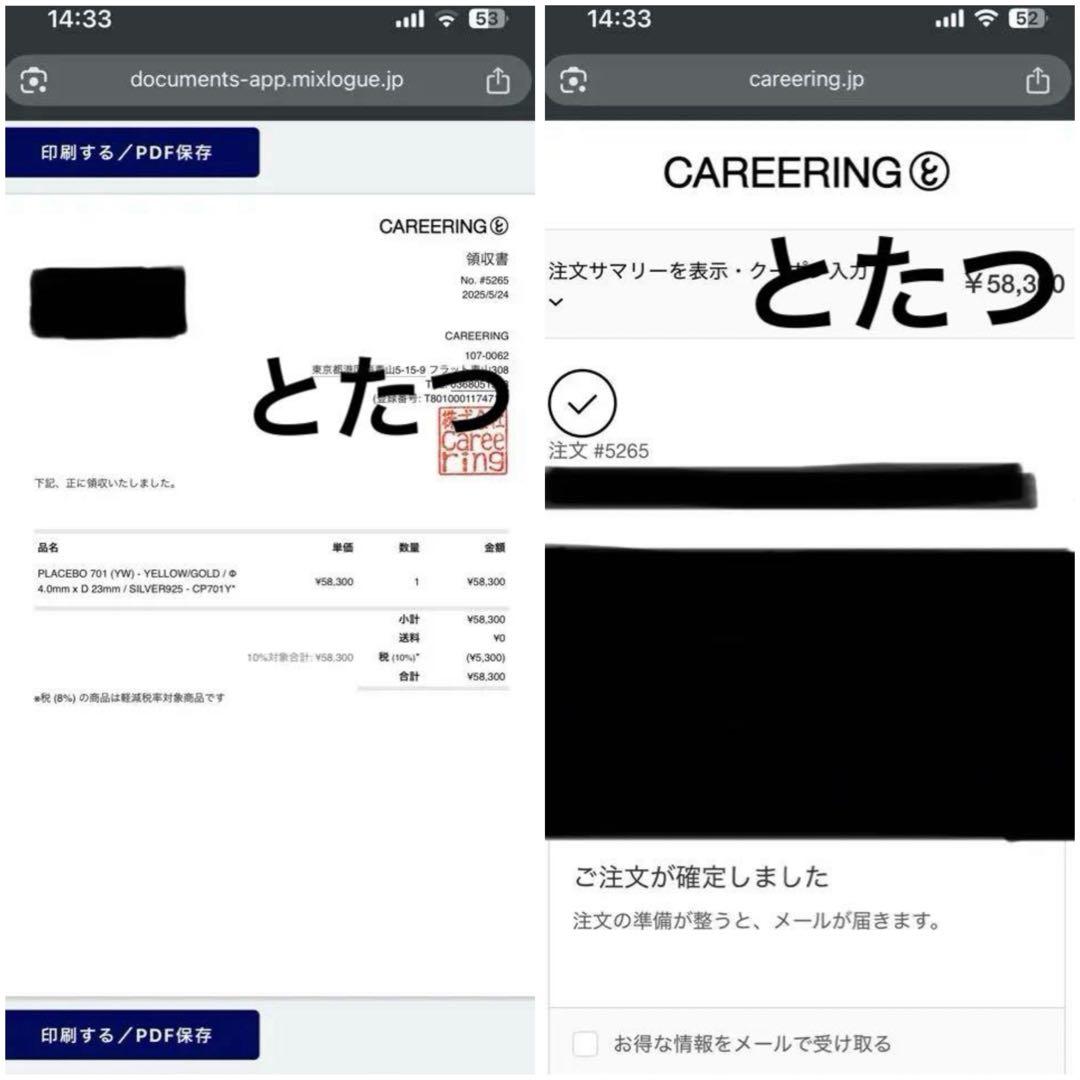 新品未使用 定価以下】CAREERING キャリアリング PLACEBO 701