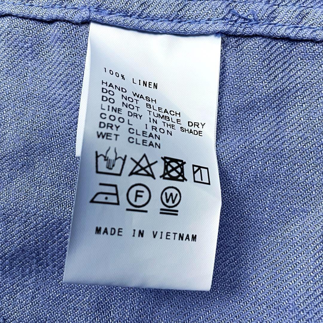 美品 フレームワーク 　カバーオール フレンチリネン　リネンジャケット　ブルー