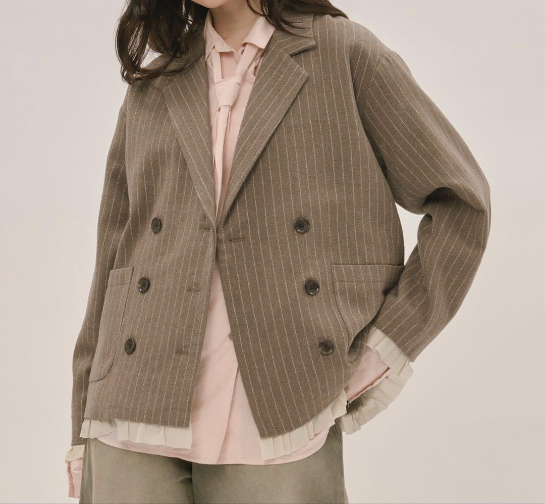 【タグ付き未着用】 loin nuit フリルレイヤードデザインジャケット