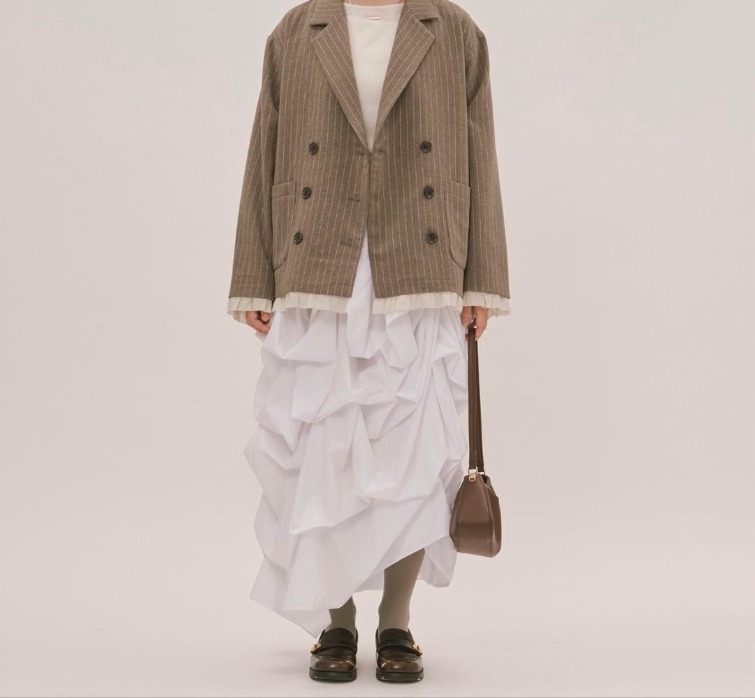 【タグ付き未着用】 loin nuit フリルレイヤードデザインジャケット